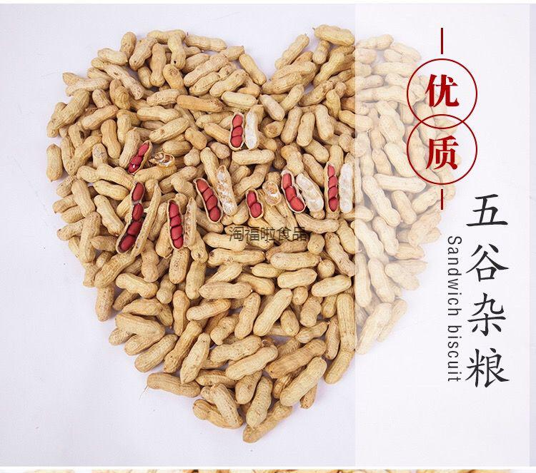 橙伯乐干花生四粒红带壳花生生花生红皮花生生花生带