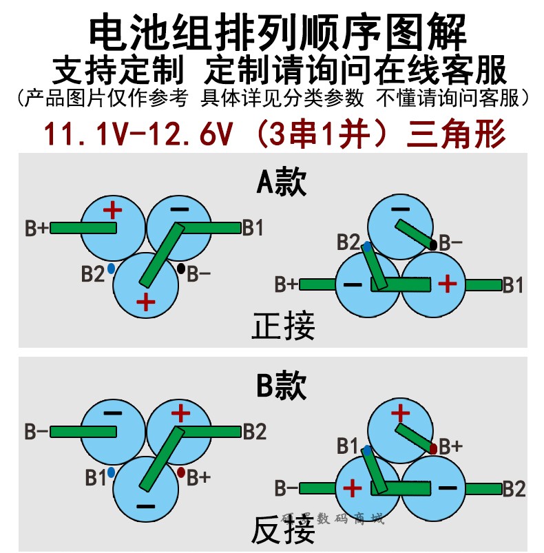动力18650充电锂电池组12v25大容量电动工具手电钻螺丝刀定制电芯21v
