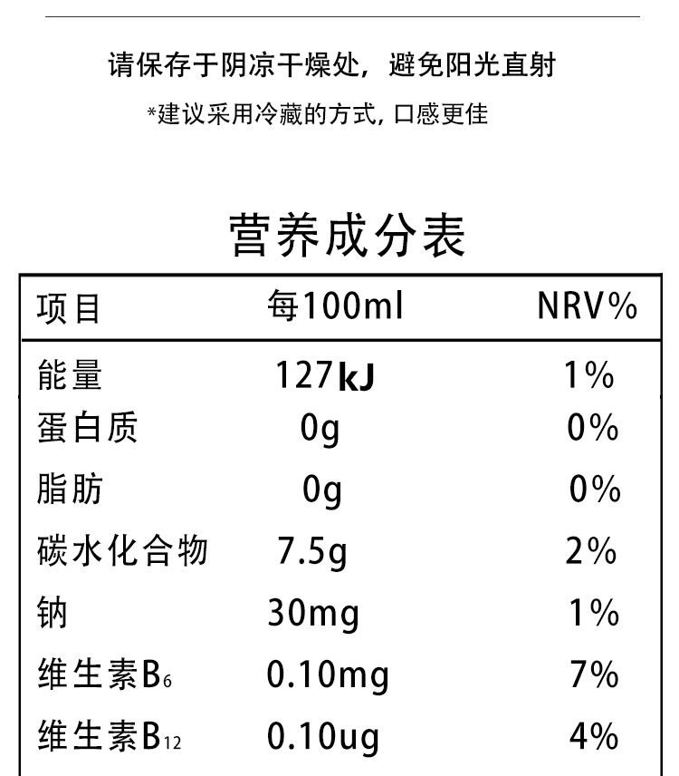 运动饮料配料表图片