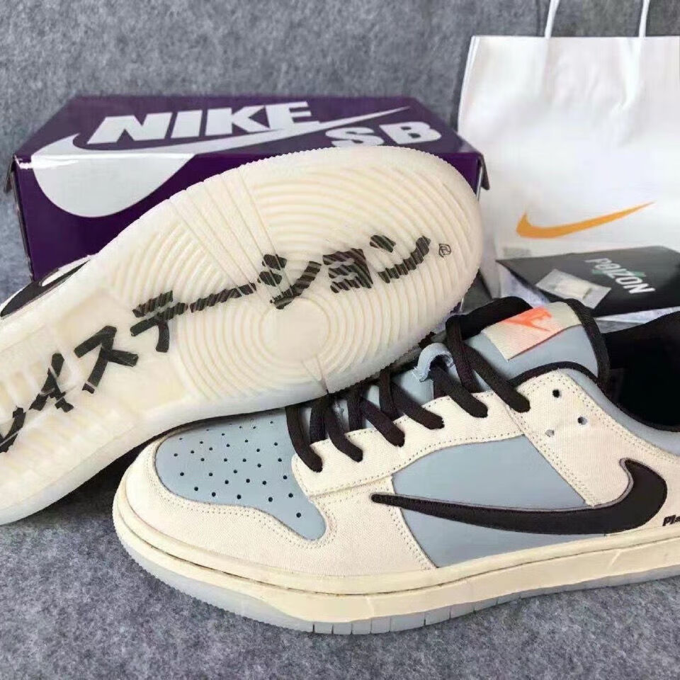 2022秋冬新款sbdunk灰白倒钩联名闪电倒钩男女学生百搭低帮板鞋潮梦动