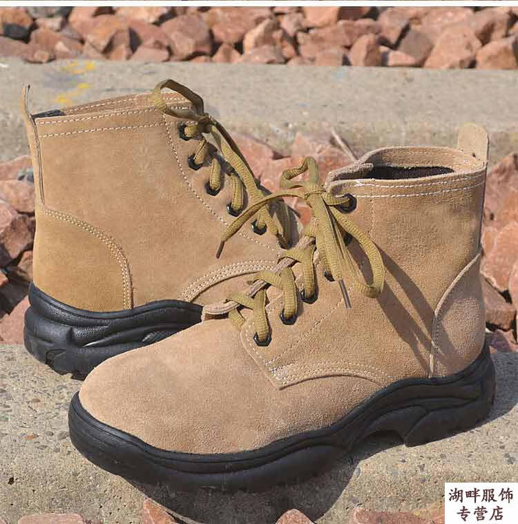 新品上市皮鞋四季款劳保鞋高帮工作鞋防砸钢头电焊翻毛牛皮男靴子秋冬