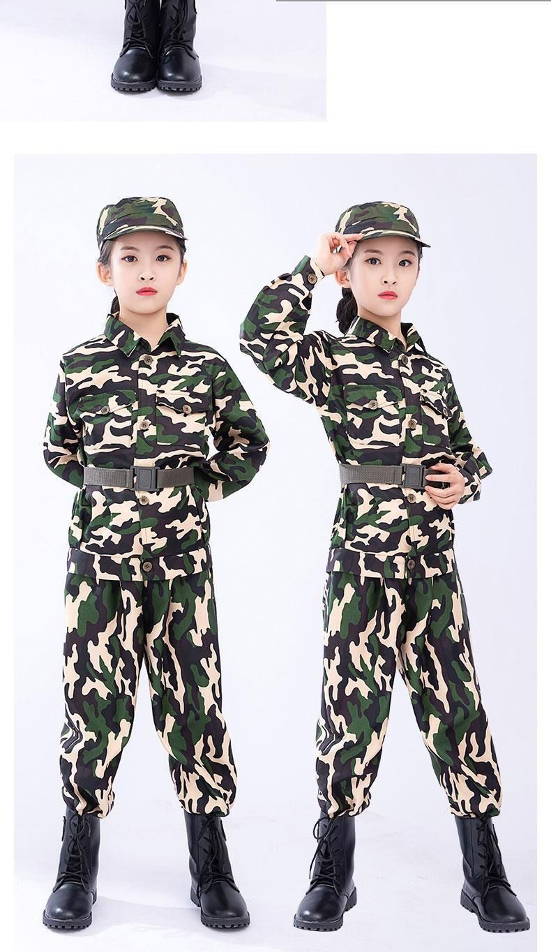 迷彩服儿童儿童迷彩服套装通用童孩夏令营中小学生军训服装幼儿园迷彩