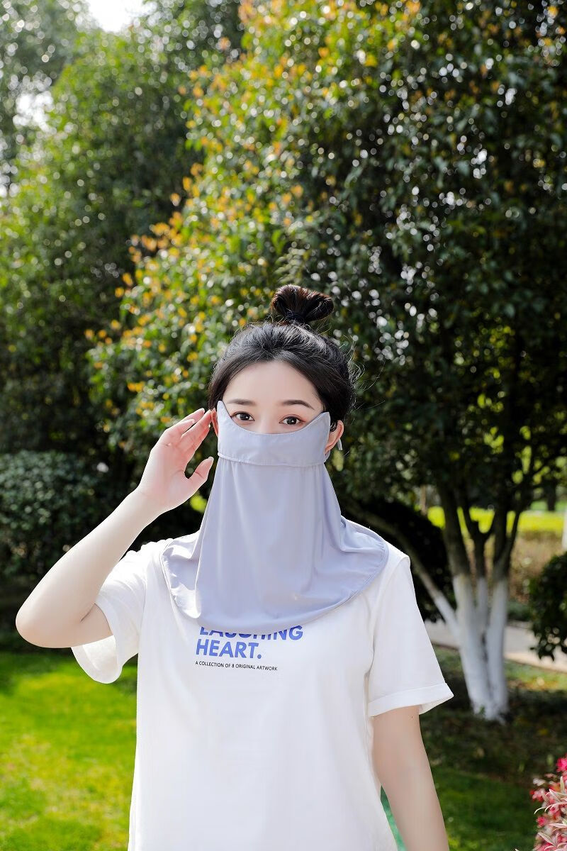 夏天防晒面罩遮脸全脸护颈护眼角冰丝面罩遮阳2个装面罩卍口罩卍自选