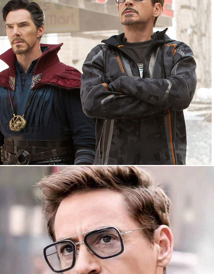 园洁明雪菀绮复仇者联盟3钢铁侠小罗伯特唐尼同款眼镜五边形墨镜太阳