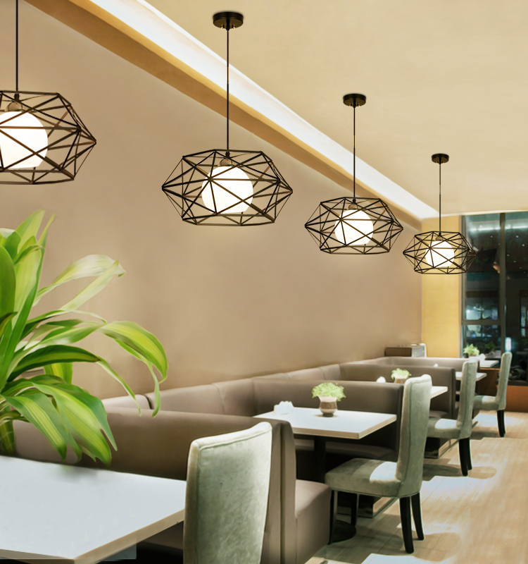 餐厅吊灯三头创意吧台饭厅灯现代简约工业风led个性大气餐桌灯桔色