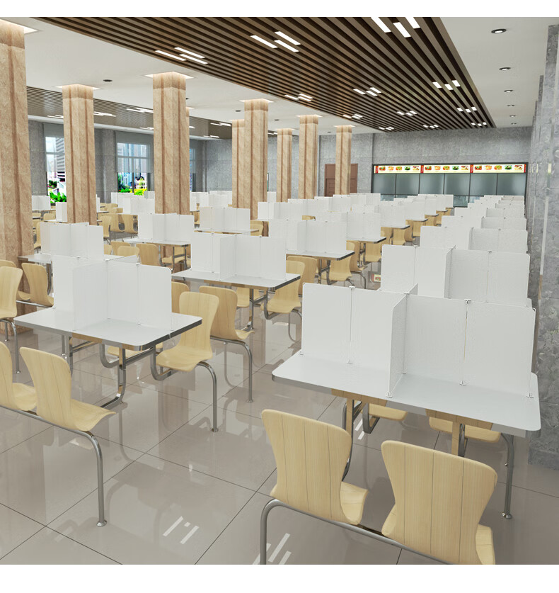 懿溪家居餐桌隔板防疫隔离板学生食堂用餐分隔板办公室隔断板透明桌面