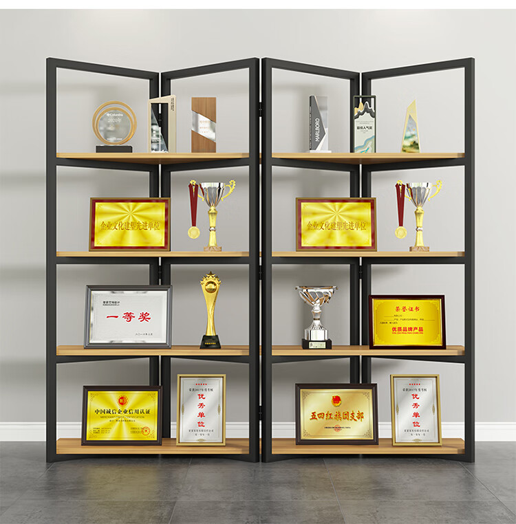 荣誉证书展示柜公司荣誉证书展示架办公室产品证书奖杯企业合格证营业