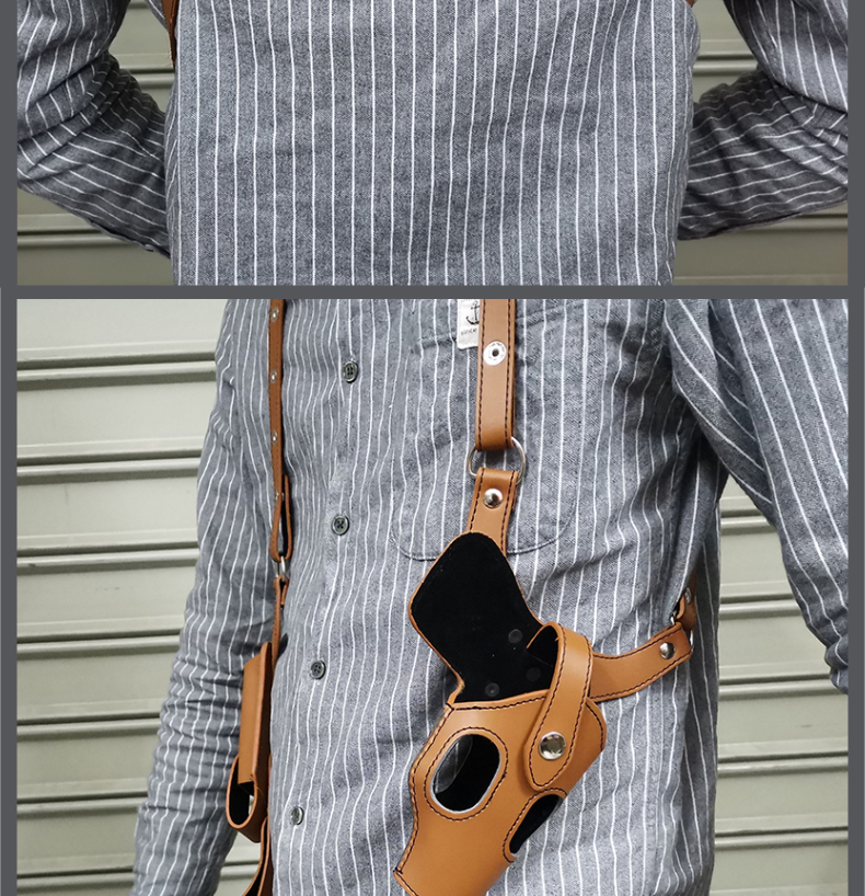 mdugm92腋下枪套1911背带特工便衣隐形内置影视舞台道具007m92肩挎男