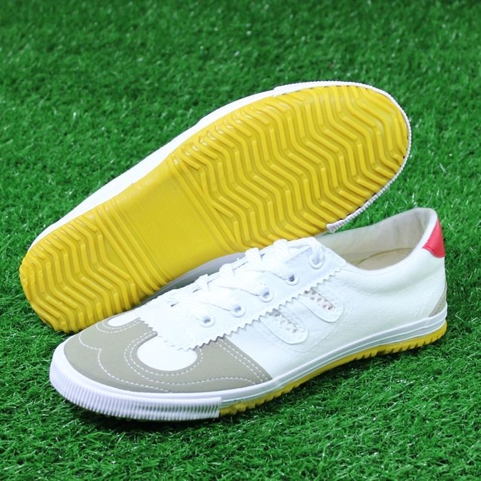 厂家直销排球鞋筋底帆布鞋情侣款运动透气防滑耐磨跑步鞋红条44