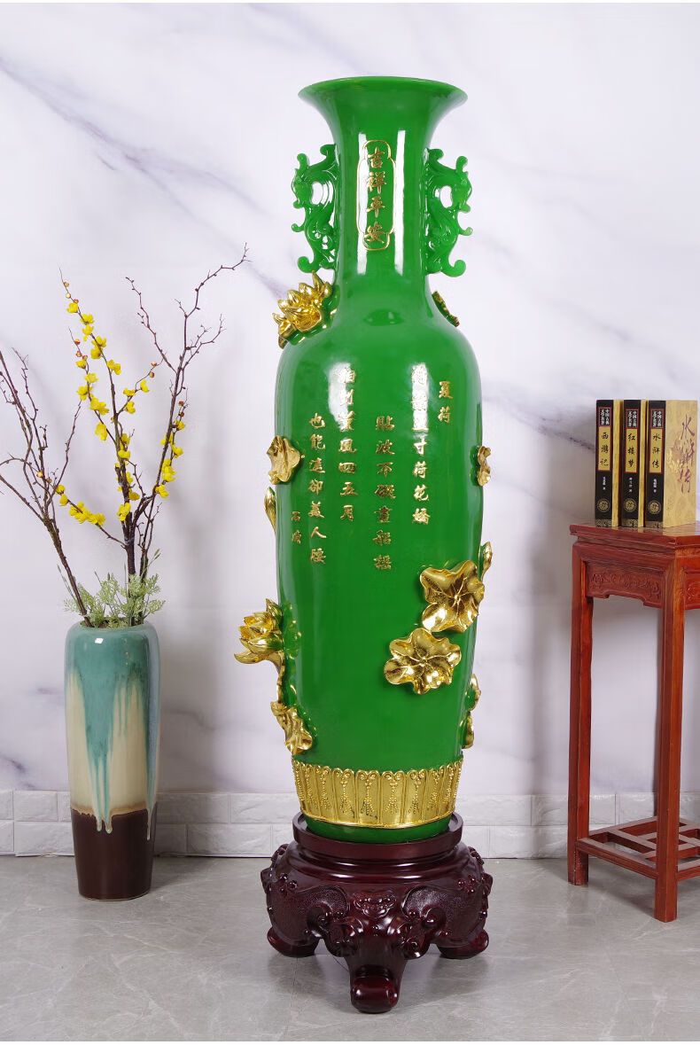 特大花瓶落地摆件一对大厅客厅玄关电视柜酒店大堂开业装饰摆设b7一对