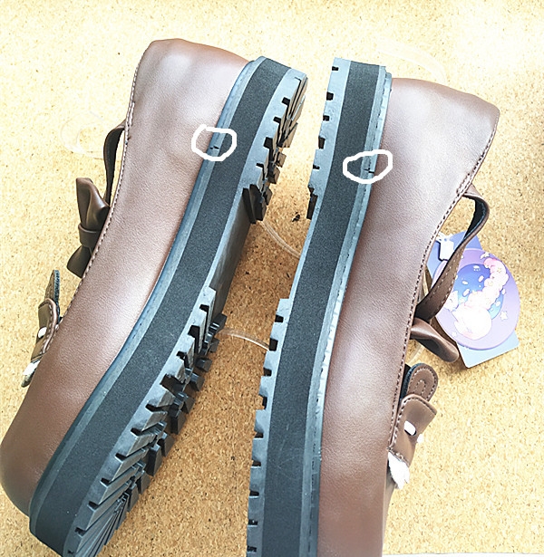 常缕竺 洛丽塔鞋子lolita波波熊 低跟圆头可爱洛丽塔鞋少女单鞋 红色