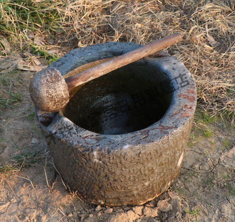 农村老物件石臼捣米臼老石材石器石雕石磨茶盘流水老石槽木珠缘3类老