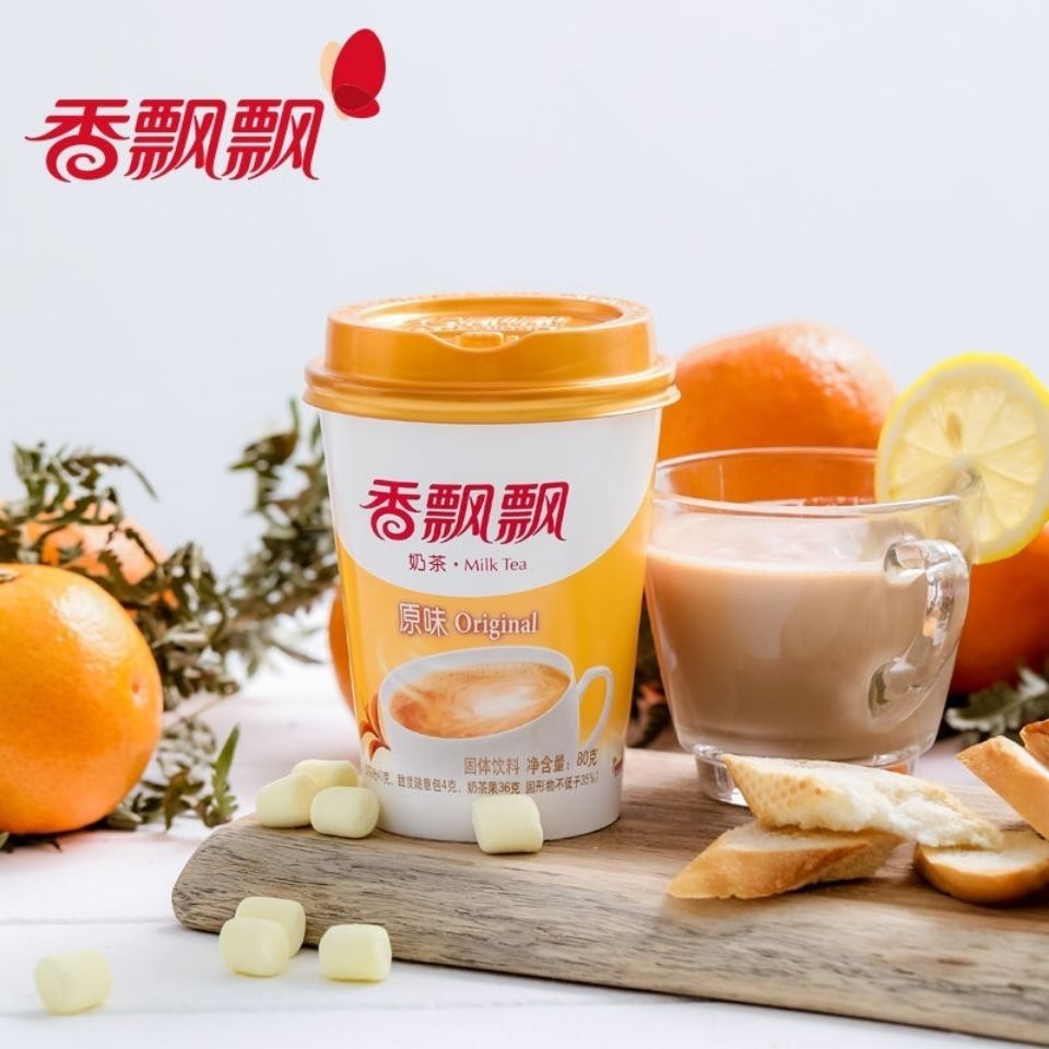 香飘飘奶茶经典白桃麦香草莓香芋原味杯装早餐奶茶下午茶 混合口味随