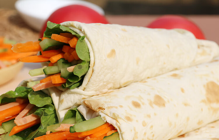 正宗邳州手工单饼烙馍卷饼山东鸡肉卷即食薄饼皮卷菜手抓饼早餐饼 2.