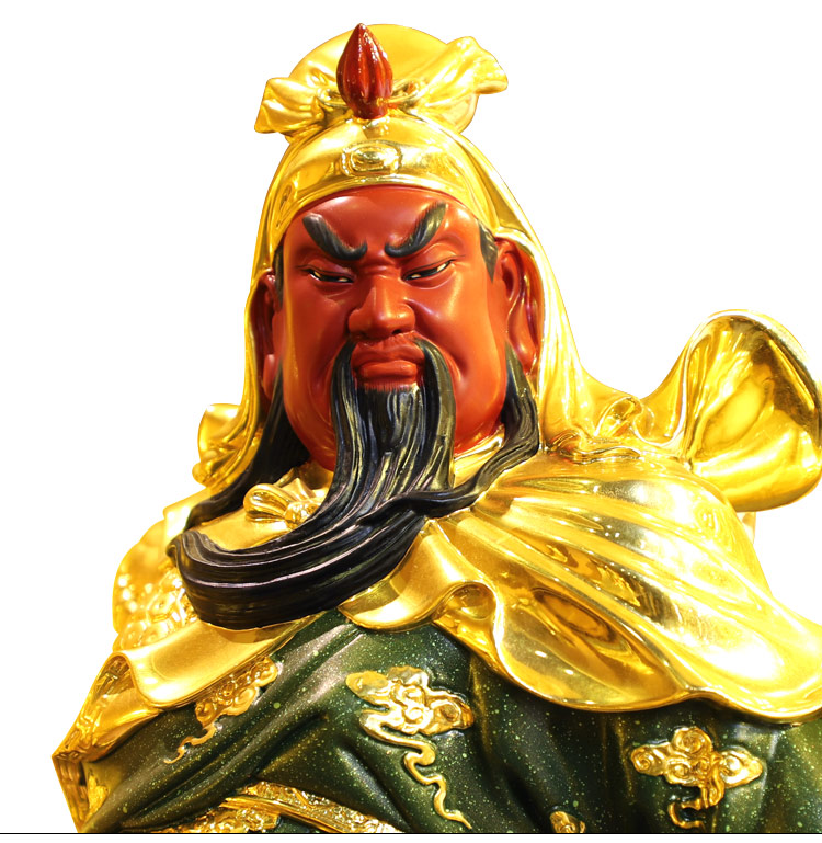 台湾鎏金纯铜66-88厘米关公铜像武财神关二爷关公神像供奉摆件 66厘米