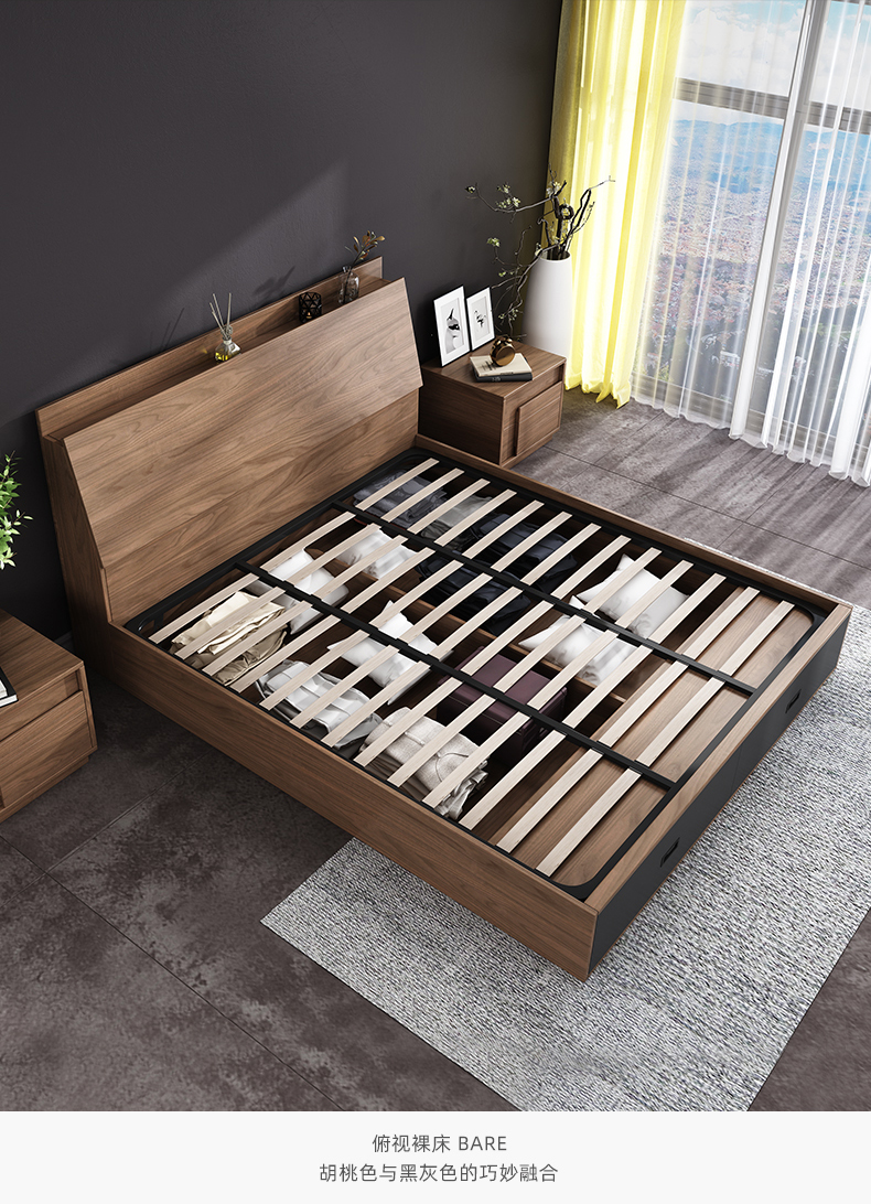 箱式床双人床18米现代简约日式15米主卧储物床高箱婚床床1500mm2000mm