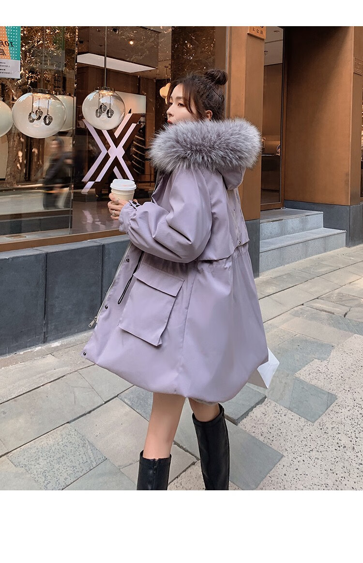 60派克服女中长款2021年冬季新款韩版加厚保暖外套小个子时尚百搭