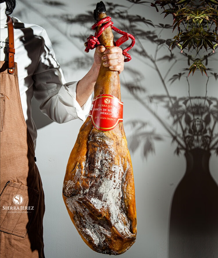 5折西班牙火腿整只伊比利亚sj火腿黑猪后腿带骨橡果42个月红标整条腿