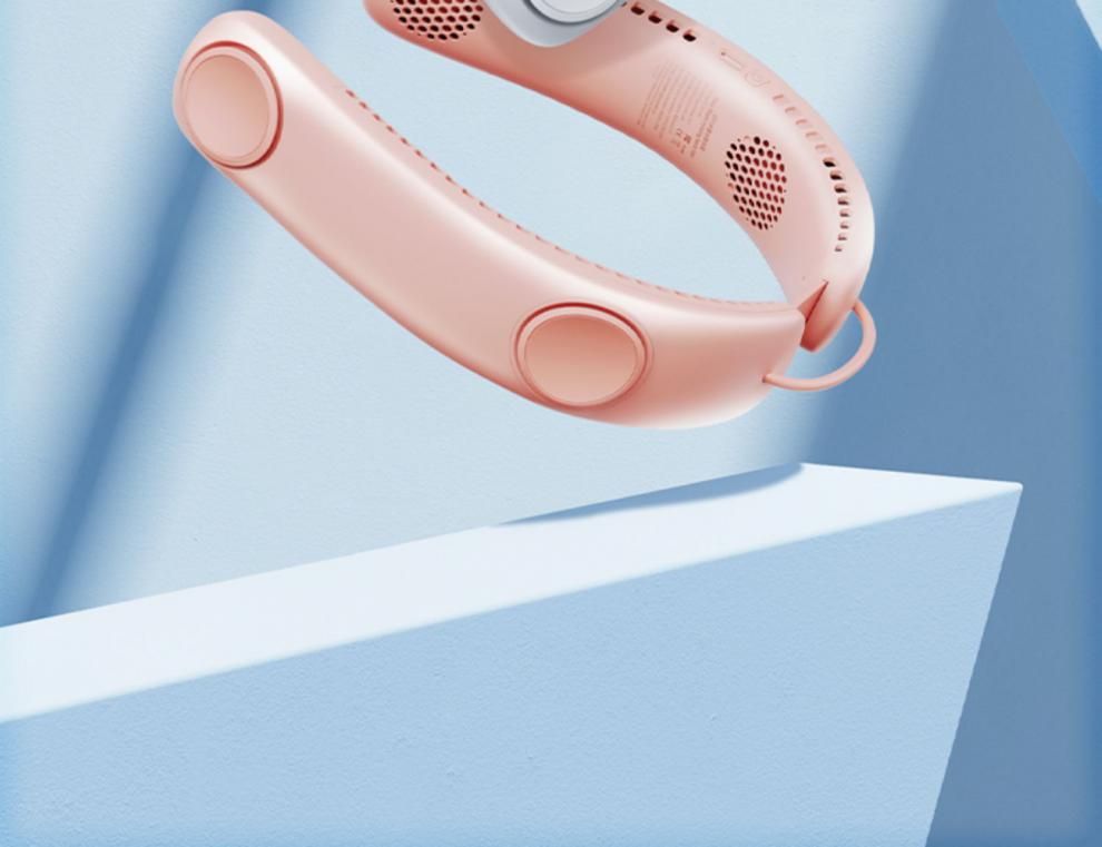 remax 睿量挂脖风扇制冷睿量挂脖小风扇懒人随身迷你便携式可折叠挂颈