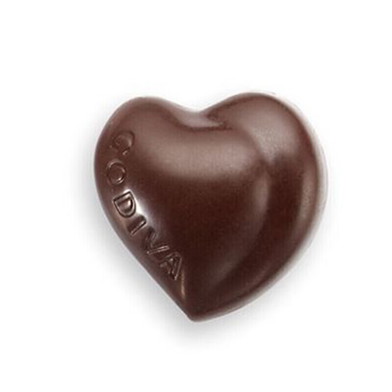 美国godiva歌帝梵黑巧克力软心形夹心丝滑香浓黑巧食415g【图片 价格