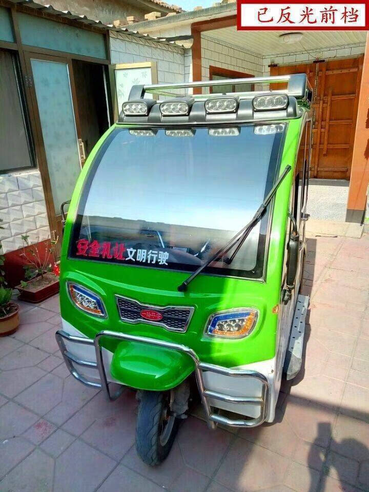 封闭电动三轮车玻璃贴膜防晒防爆隔热改色太阳膜四轮车窗帘老年墨绿色