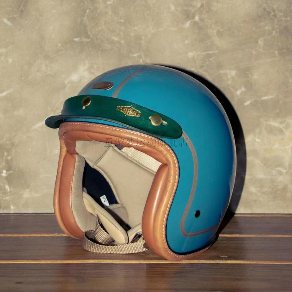 【原装进口】penguin头盔penguin哈雷复古头盔vespa踏板男女ra安全帽