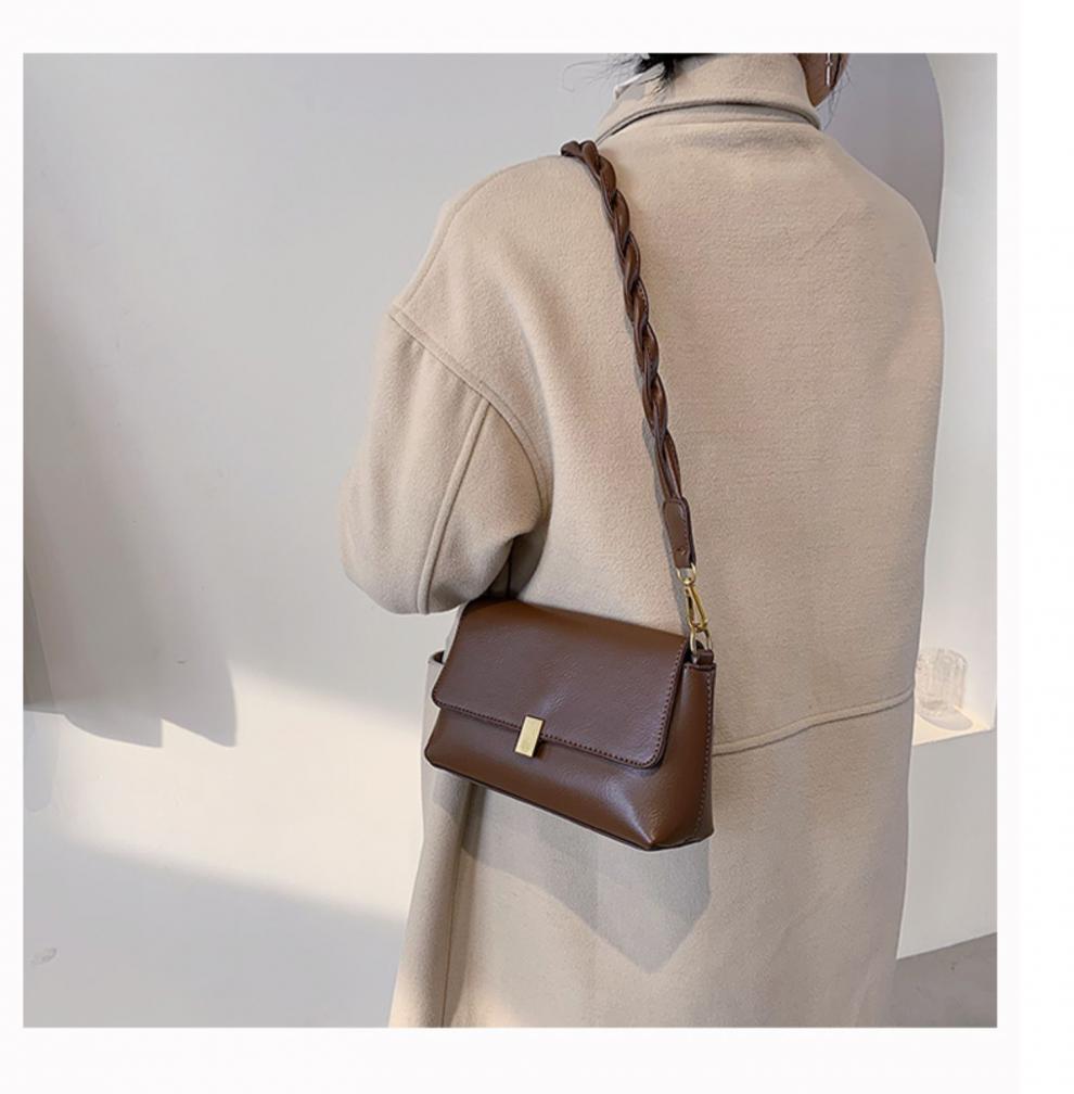 cerekom轻奢侈品牌ck女包小众设计百搭棕色法式单肩腋下小包包女2022