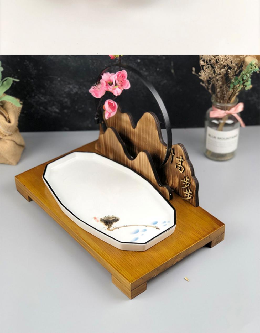 酒店创意菜餐具盘子 步步高升创意造型餐具凉菜盘摆盘意境菜个性异形