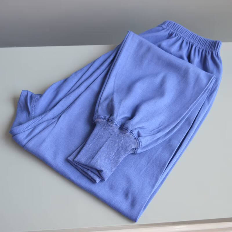 浪莎中老年纯棉秋裤单件男女老人薄款宽松大码全棉妈妈爸爸棉毛线裤深