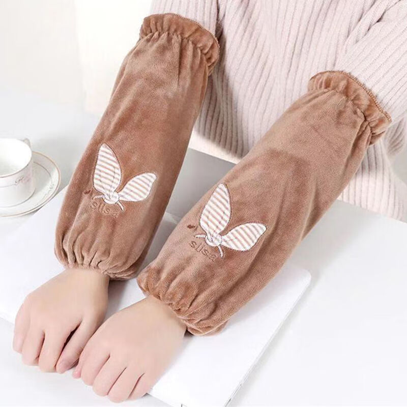 karond新品羽绒服防脏袖套袖套女3双装秋冬韩版套袖男女士学生可爱