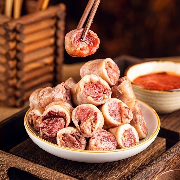 顺丰空运 内蒙古特产肚包肉 草原正宗肚包肉羊肉肠新鲜草原奶香 译蒙