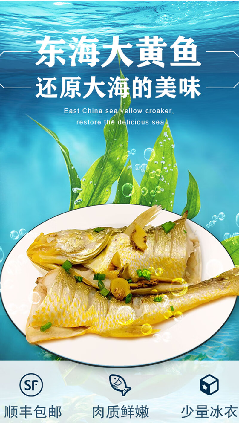 【顺丰空运-深海捕捞】正宗大陈岛大黄鱼 2斤黄花鱼东海鲜舟山特产