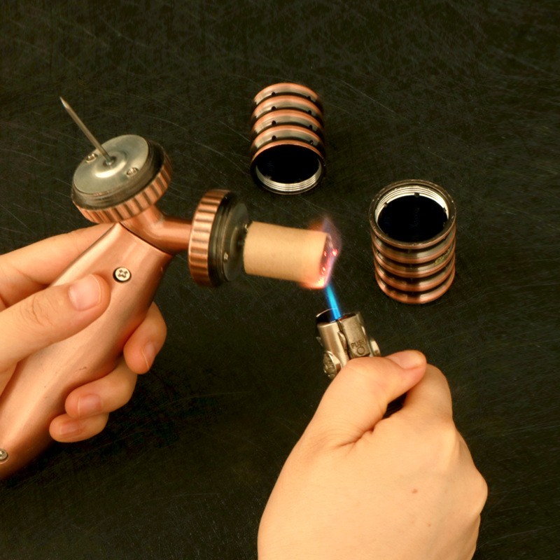 善易器械店 古铜艾灸按摩推拿器艾灸棒滚筒温灸棒多功能手动全身温灸