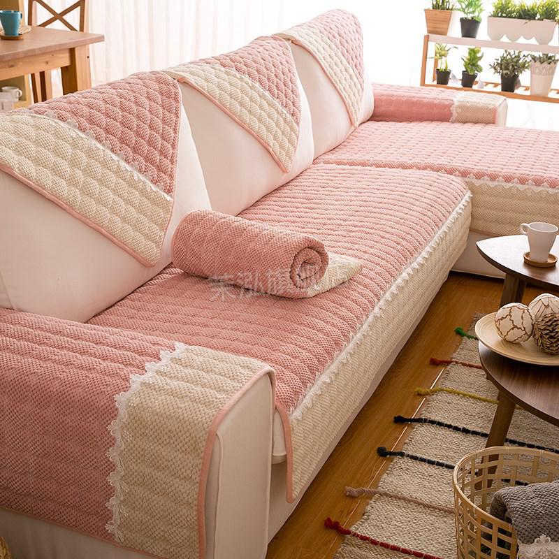 沙发套七字型沙发靠垫罩套上的盖布高端大气沙发垫笠四季款贵妃位单榻