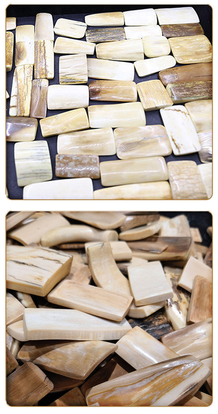 厂家直售天然猛犸象牙冰料牙肉素面无事牌可做包挂书签保真天然猛犸