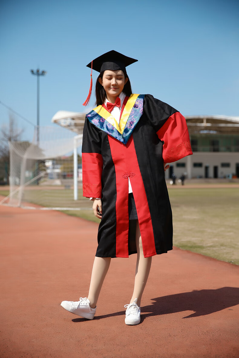 博士服 大学毕业礼服成人学士服垂布披肩elegzomakeace 农科绿领(纸板