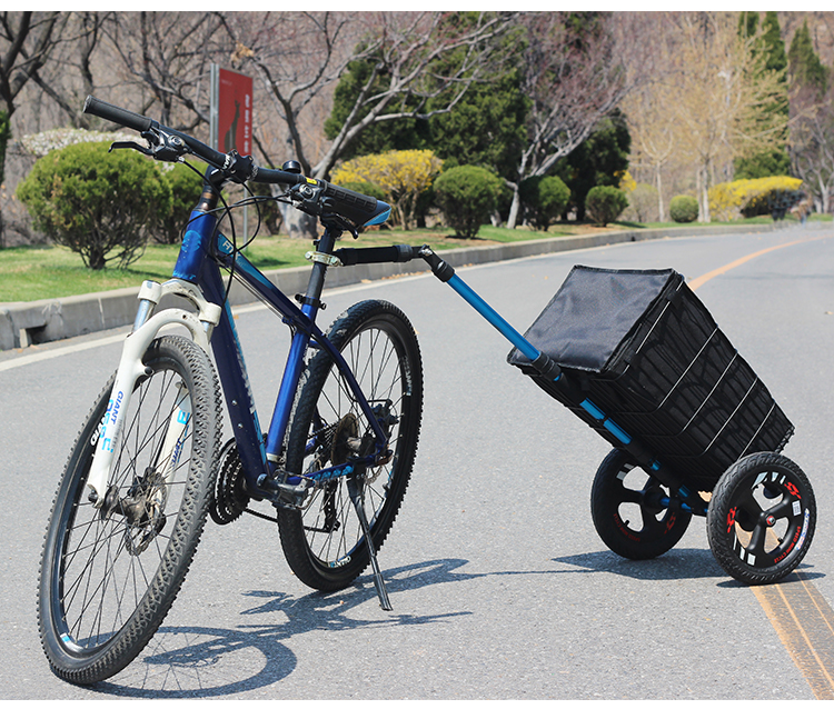 自行车后拖车 自行车拖车后挂式户外露营钓鱼买菜折叠便携山地后挂小