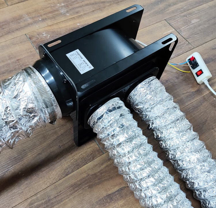 酒店工程一拖二换气扇分体式管道风机卫生间两进一出排气扇dpt10s24