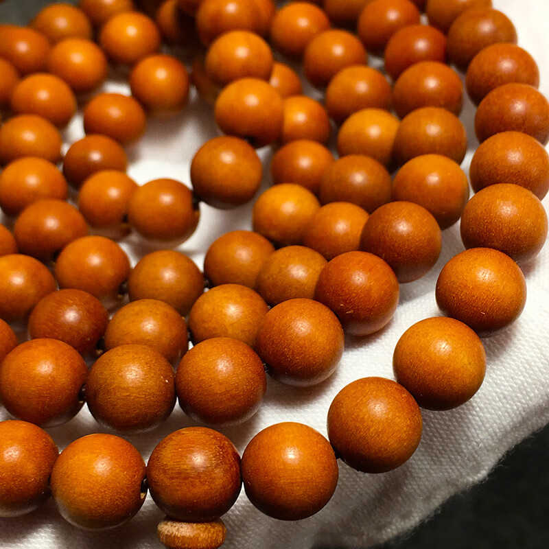槿逸斯 芭比檀香大佛珠 老山檀香木手串手链 服装模特饰品108 带盒6mm