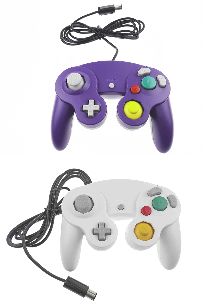 同福茂任天堂ngc有线手柄线控振动手柄wii手柄gc单点游戏震动手柄game