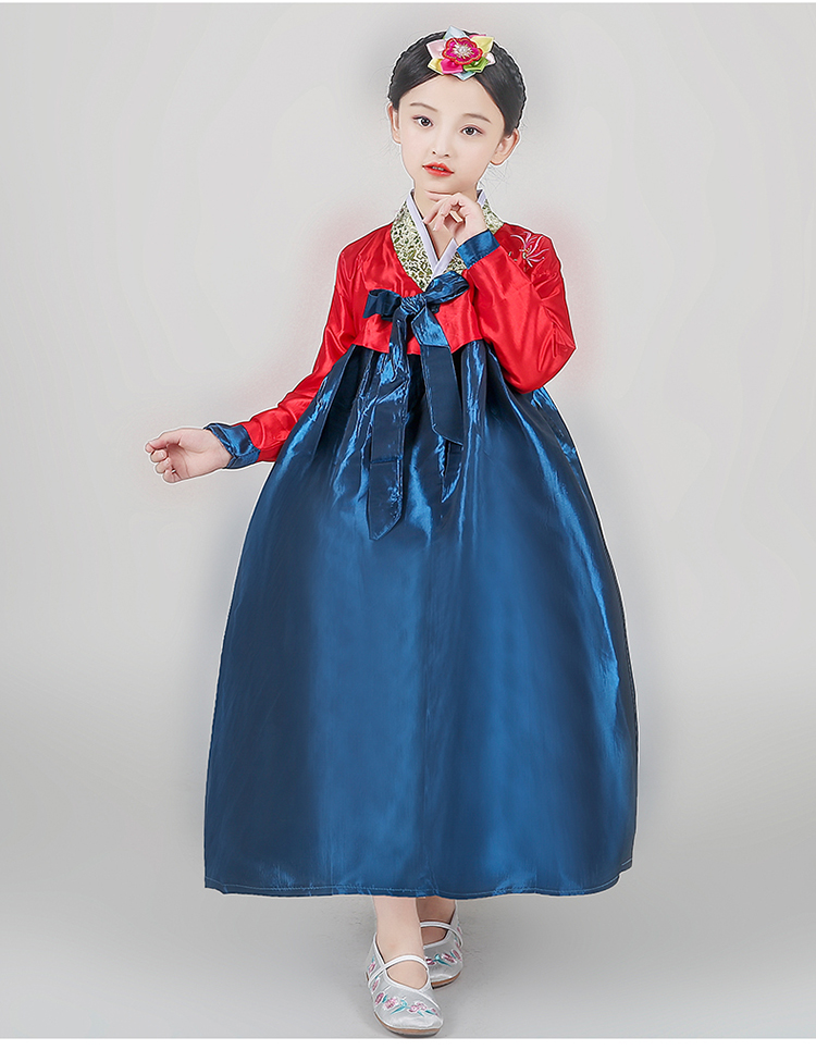 阁版韩服儿童韩国小孩传统古装改良女童韩服复古风裙子女宝宝童装朝鲜