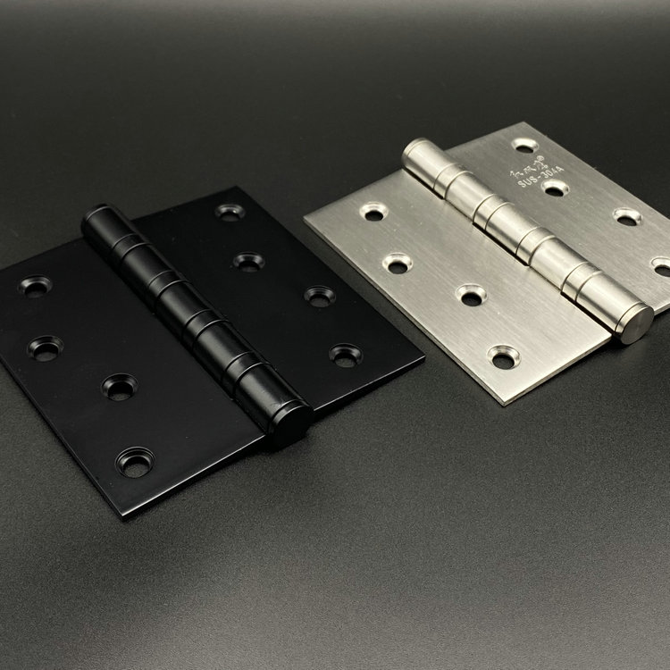 忽风 黑色4寸加宽不锈钢室内房门合页平开铰链加厚轴承大门木门合叶