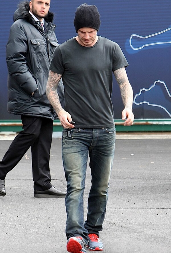 crew接近rrl贝克汉姆小贝同款打底短袖纯色男士t恤 水洗黑 xxl码(常规