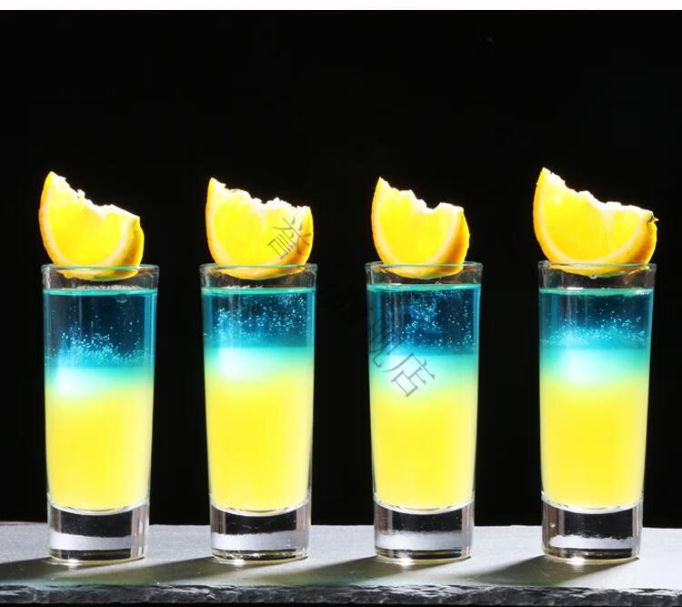 酒吧ktv长形直身鸡尾酒彩虹斗酒野格杯子弹杯 通用子弹杯架套装誉动