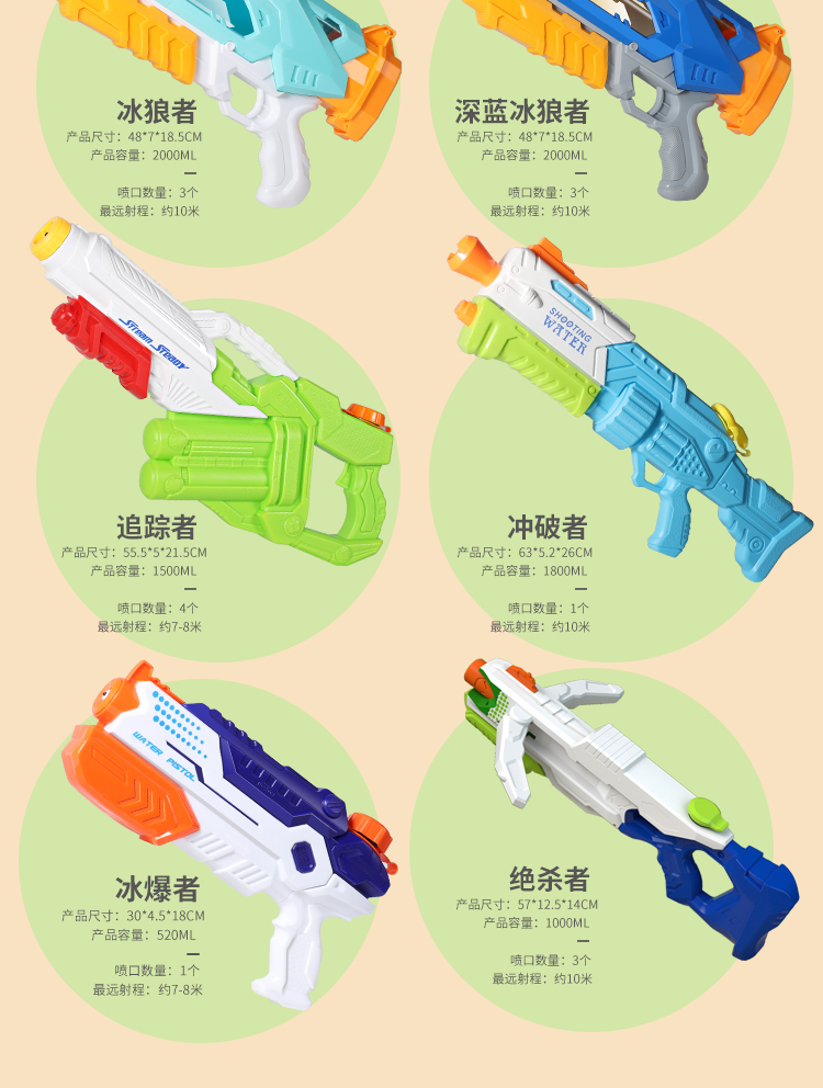 大号水枪儿童玩具三喷水抽拉式呲大容量男孩沙滩高压远射水仗神器给小