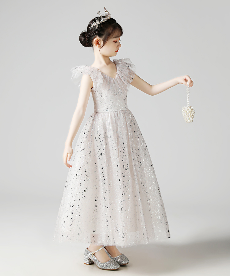 钢琴演奏礼服女大童独唱蓬蓬裙高端儿童主持人演出服小女孩公主裙花童