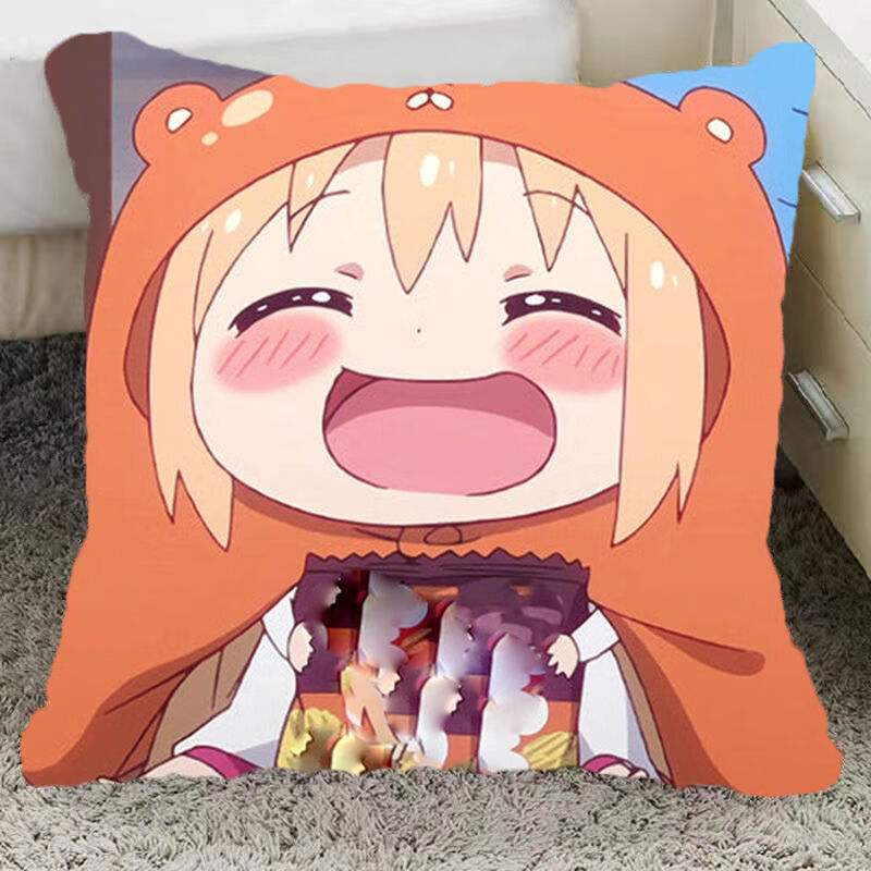 泰戈登干物妹小埋抱枕二次元周边同款卡通可爱靠垫卧室床头沙发靠腰垫