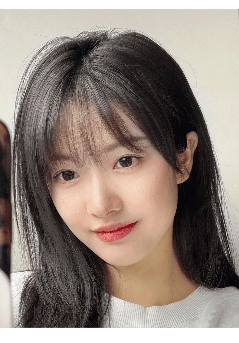 2021新款刘海假发片女头顶3d法式空气刘海假发女自然前额遮白发头顶