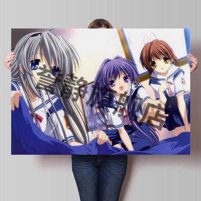 clannad动漫海报周边二次元古河渚藤林杏坂上智代宿舍卧室墙贴纸团子