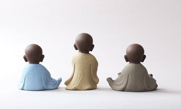 宜兴紫砂小和尚宜兴紫砂小和尚茶宠摆件禅意陶瓷小沙弥精品茶具茶玩